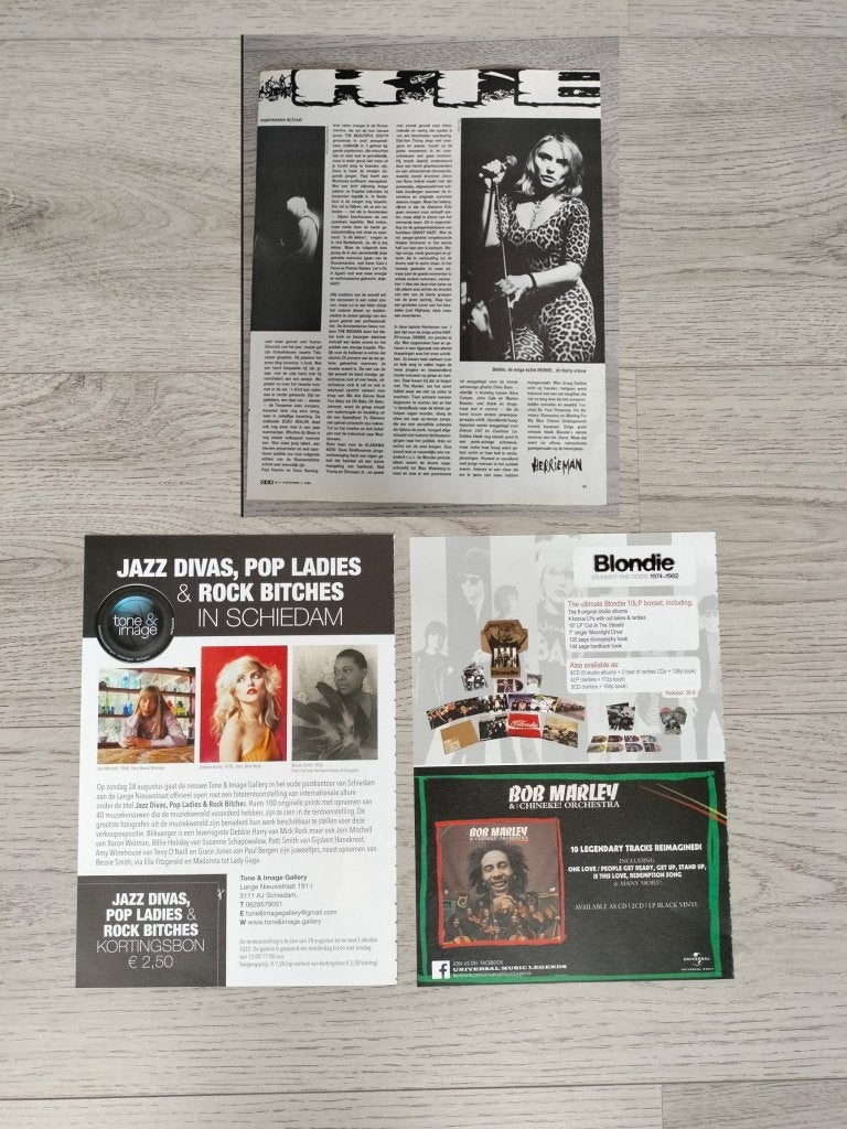 3 pagina’s Blondie uit Mania Record Collector tijdschriften, Verzenden, Zo goed als nieuw, Boek, Tijdschrift of Artikel