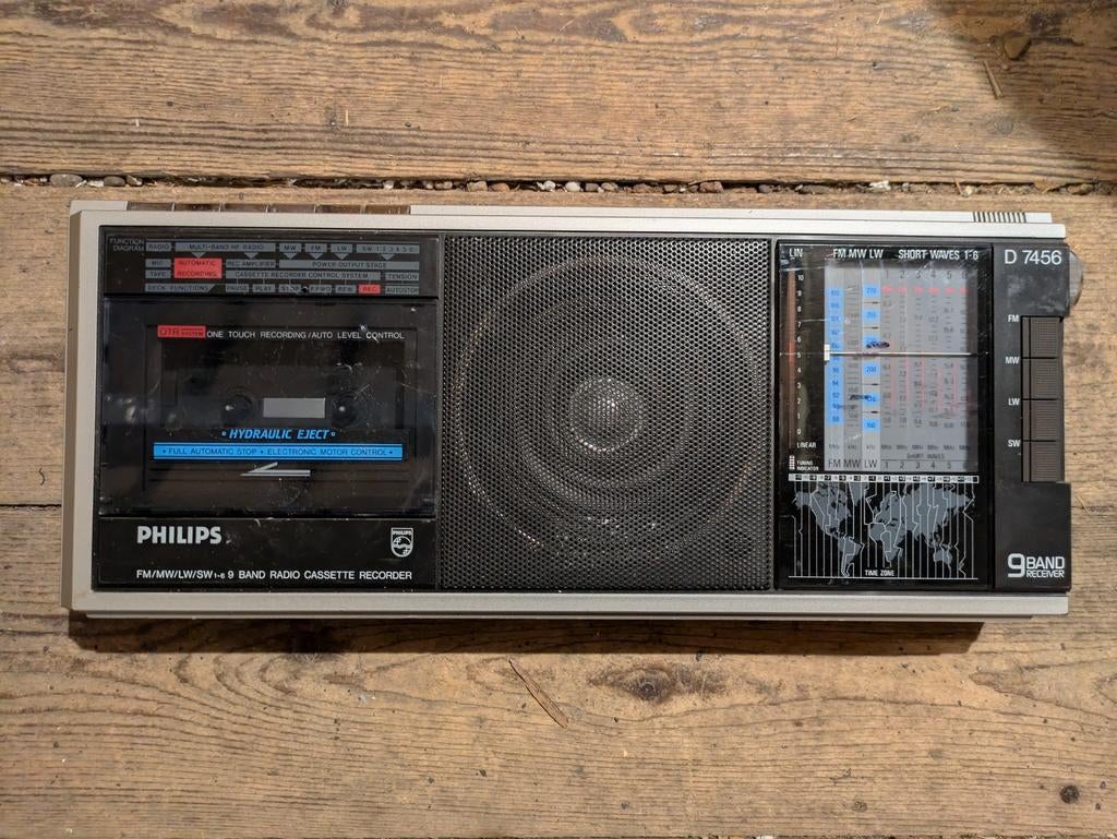 Vintage Radio Cassette Recorder Philips Audio, Ophalen of Verzenden