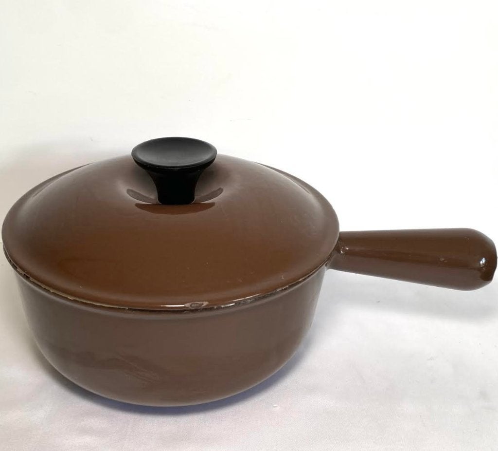 Vintage Le Creuset - Steelpan - achttien - Geëmailleerde, Gebruikt, Gietijzer, Overige typen, Le Creuset
