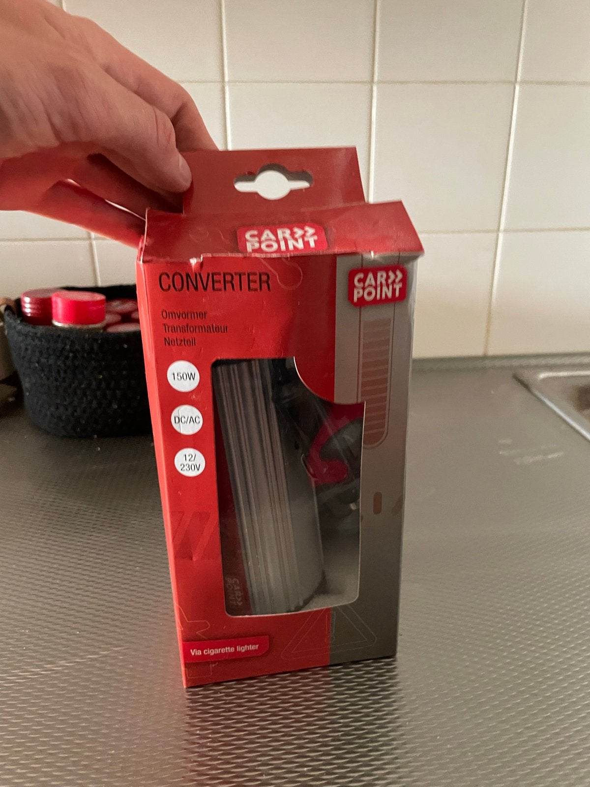 Carpoint Omvormer 12V-230V 150W DC/AC, Auto diversen, Ophalen of Verzenden, Zo goed als nieuw