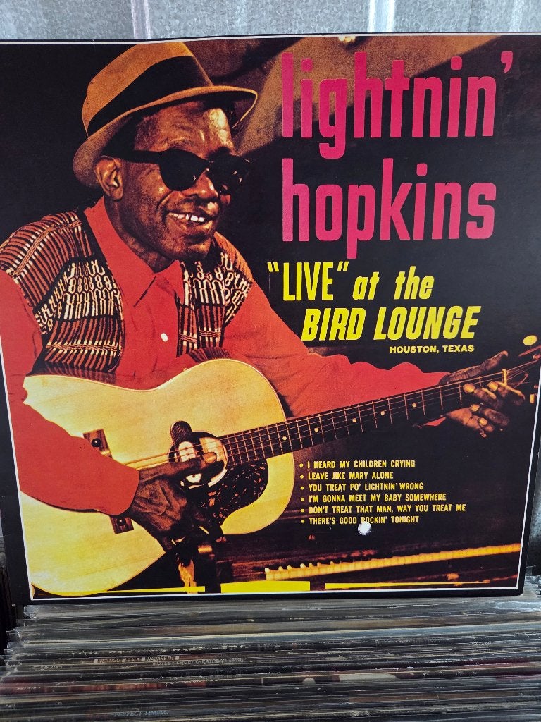 Blues lp LIGHTNIN' HOPKINS: LIVE AT THE BIRD LOUNGE, Gebruikt, 1980 tot heden, Ophalen of Verzenden, Originele persing