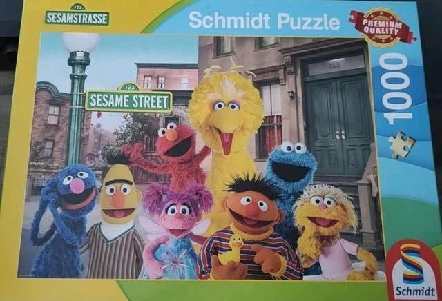 Schmidt Sesamstraat puzzel 1000 stukjes, Ophalen of Verzenden, 500 t/m 1500 stukjes, Gebruikt, Legpuzzel