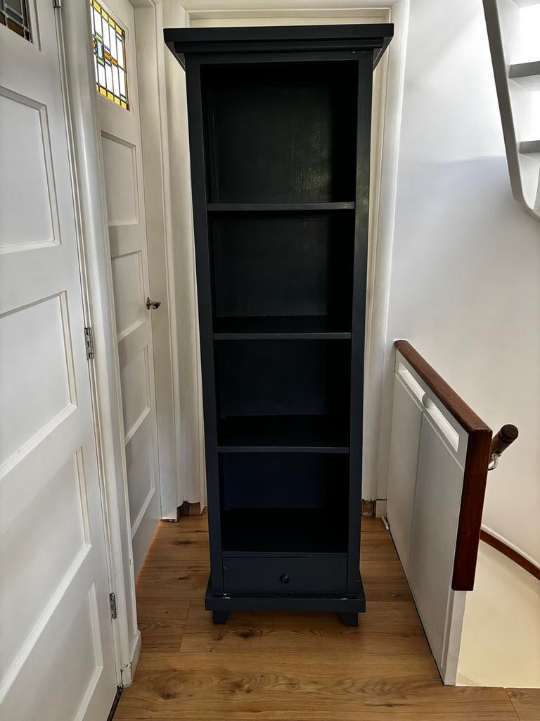 Boekenkast hout blauw, Huis en Inrichting, Kasten | Boekenkasten, Ophalen, 50 tot 100 cm, Zo goed als nieuw, 150 tot 200 cm