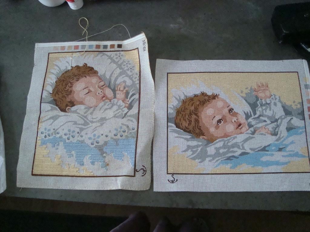 2 baby borduurstramien met voorbeeld, Ophalen of Verzenden, Nieuw, Handborduren, Onderdeel of Toebehoren