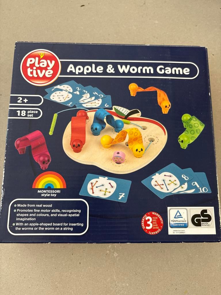 Appel worm spel: fijne motoriek & vormen leren, Ophalen of Verzenden, Nieuw, Overige typen