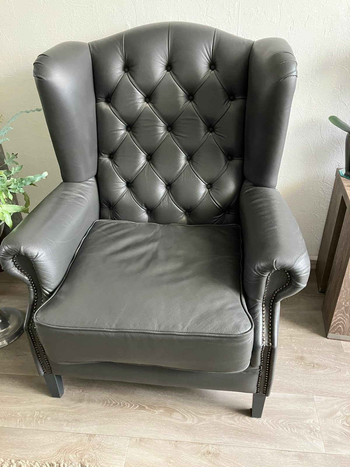 Chesterfield fauteuil, Huis en Inrichting, Ophalen, Zo goed als nieuw, 75 tot 100 cm, 50 tot 75 cm