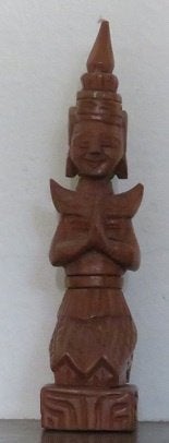 Houten Hindoe beeldje 17 cm, Minder dan 20 cm, Ophalen of Verzenden, Beeld, Hout