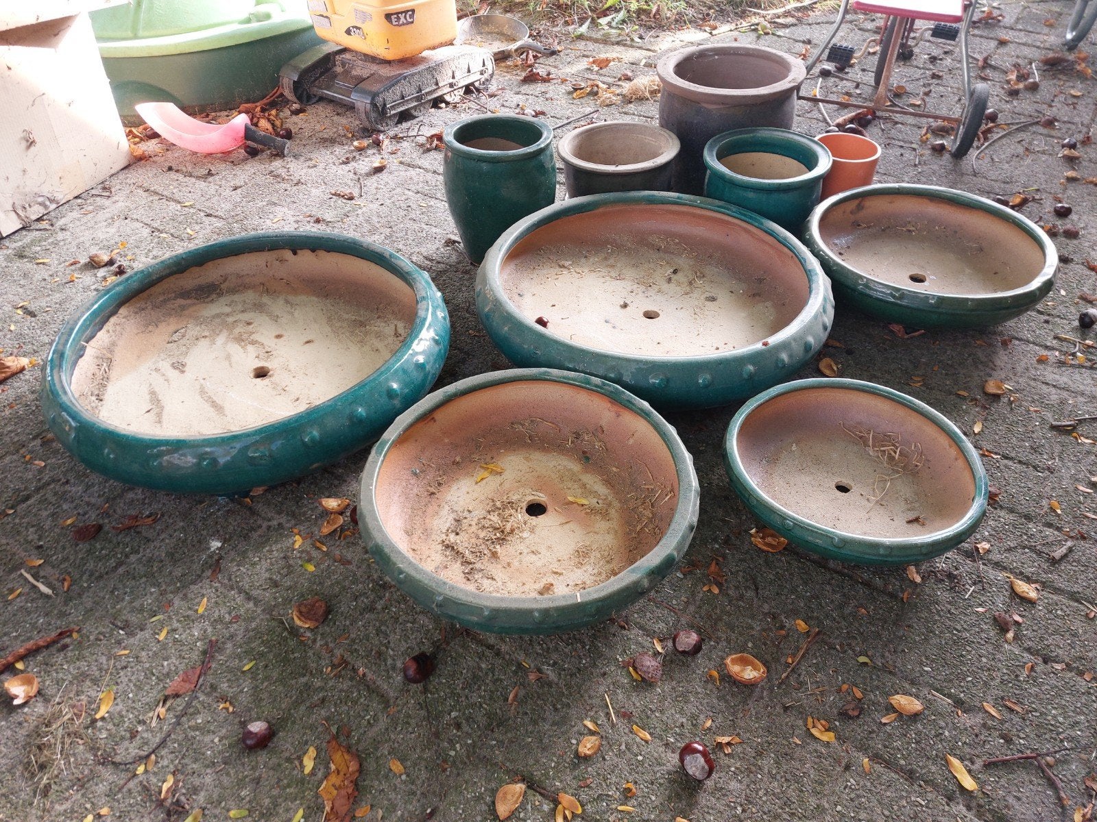 Bonsai boom schalen (en enkele potten), Tuin en Terras, Ophalen, Gebruikt, 40 cm of meer, Rond