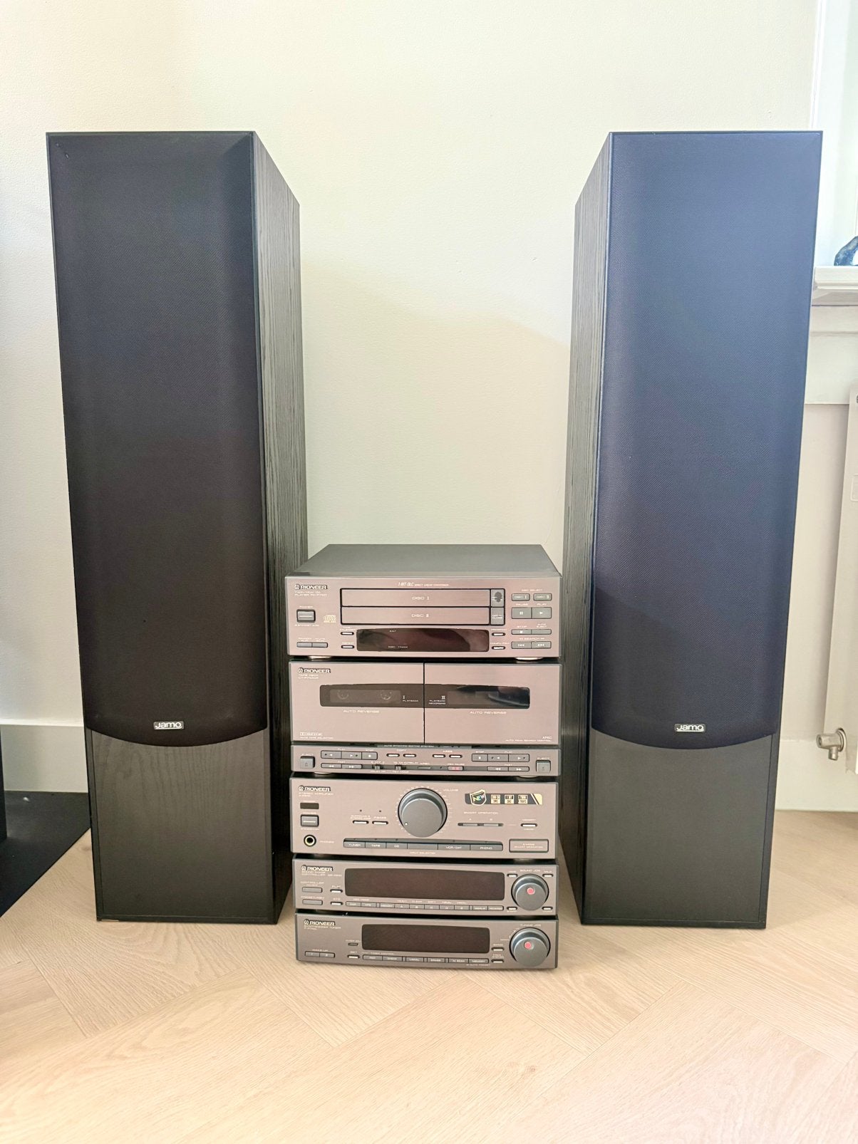 Pioneer hifi set met Jamo studio speakers, Ophalen, Cassettedeck, Losse componenten, Zo goed als nieuw