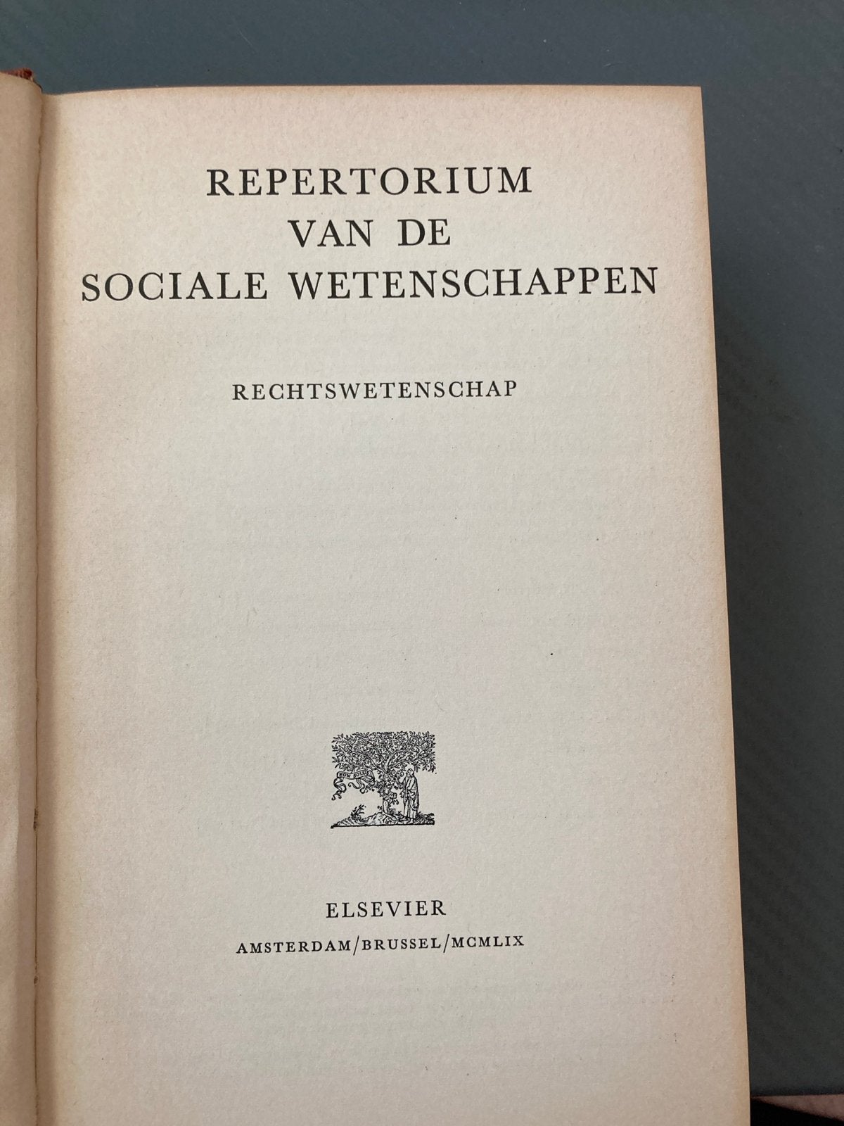 Repertorium Sociale Wetenschappen - Rechtswetenschap, Ophalen of Verzenden, Gamma, Gelezen, WO