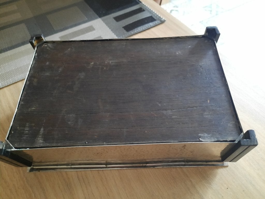 Verzilverde bioux kistje met deksel, Ophalen of Verzenden