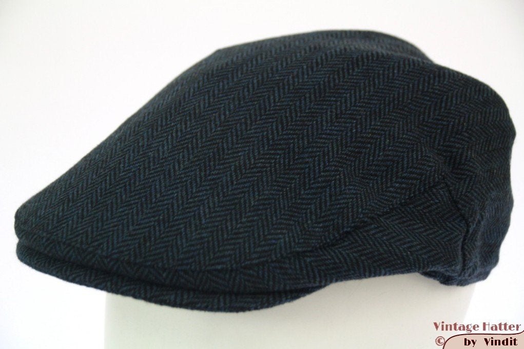 flatcap Platte pet Hawkins vissengraat blauw maat 60 nieuw, 60 cm (XL, 7½ inch) of meer, Nieuw, Ophalen of Verzenden, Pet