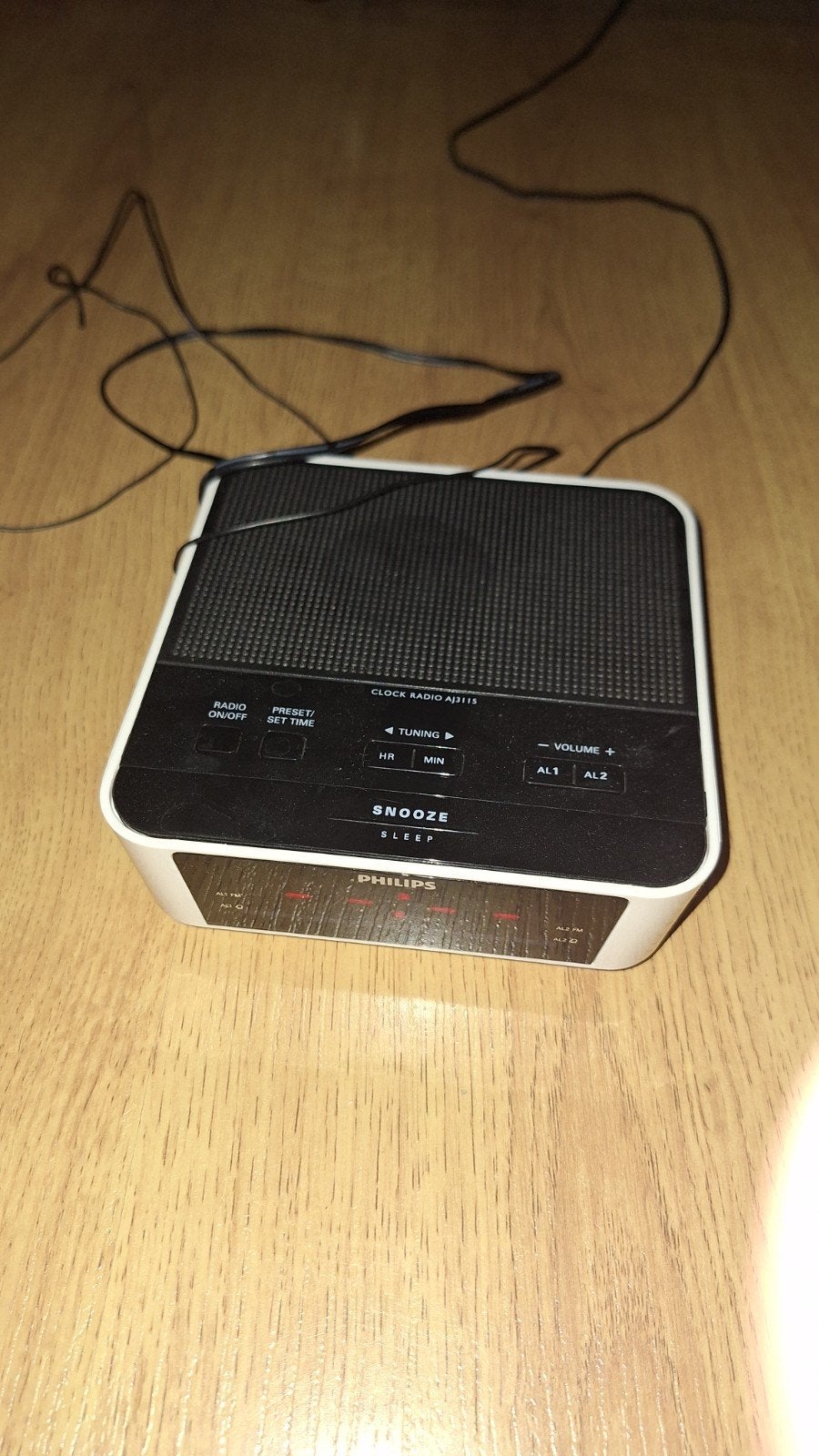 Philips AJ3115 Witte Wekker Radio - Compact en Functioneel, Ophalen, Gebruikt, Radio