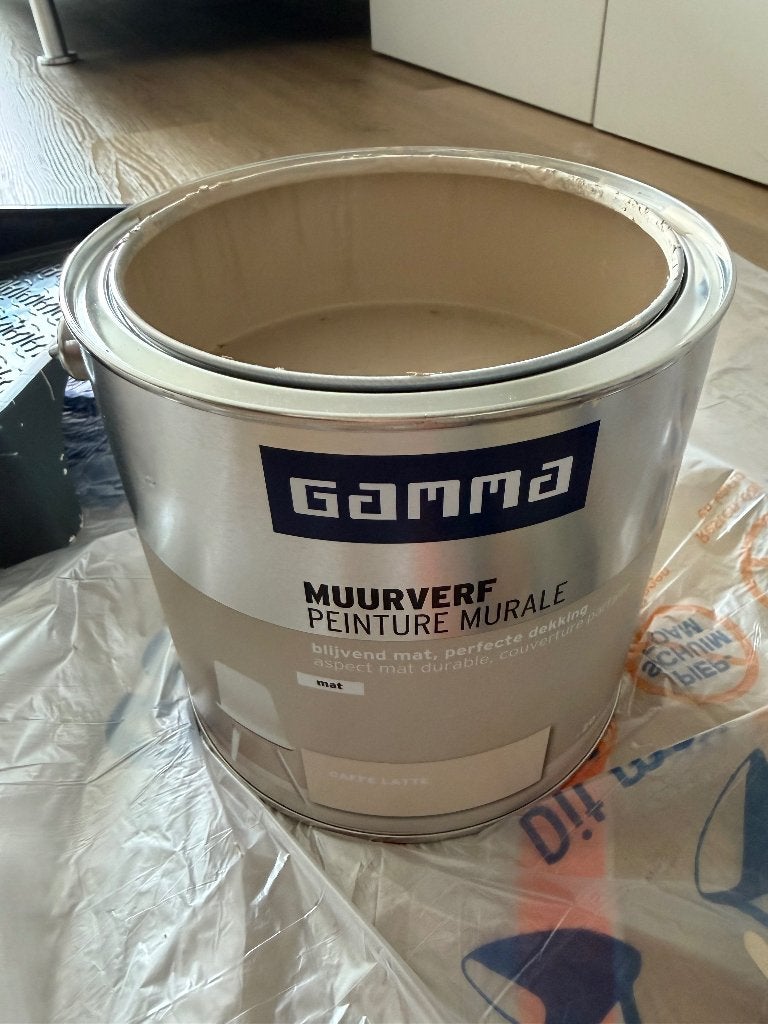 Gamma muurverf Caffe latte Mat, Ophalen, Gebruikt, Beige, Verf