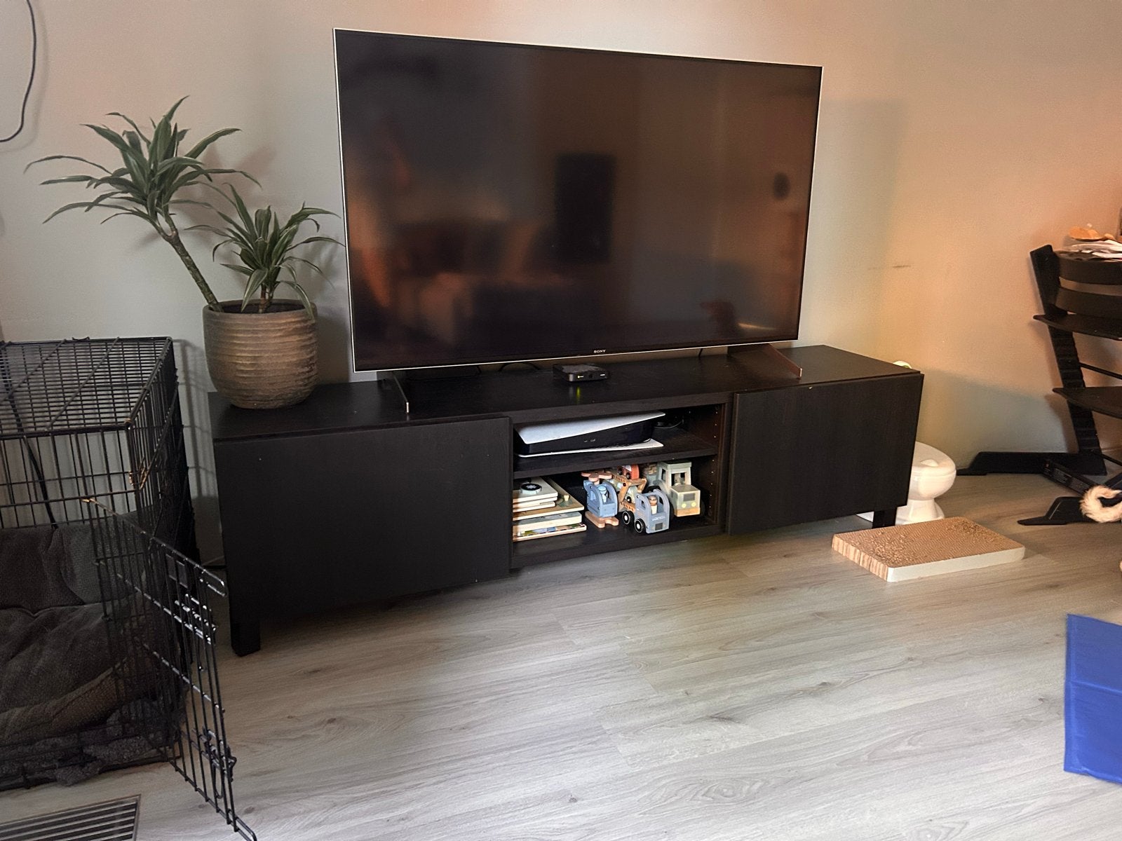 IKEA Bestå tv meubel - 180x42x48cm - Zwart, Overige materialen, Gebruikt, 150 tot 200 cm, Ophalen of Verzenden
