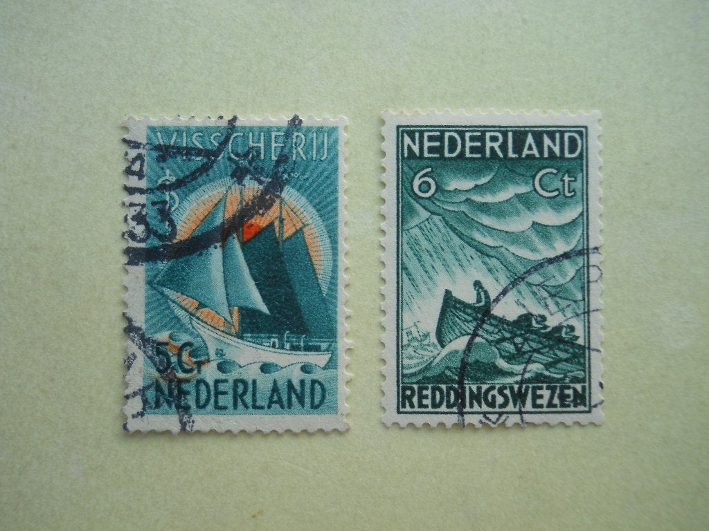 Nederland 1933 Zeemanzegels Nvph.258-259 gestempeld, Ophalen of Verzenden, T/m 1940, Gestempeld