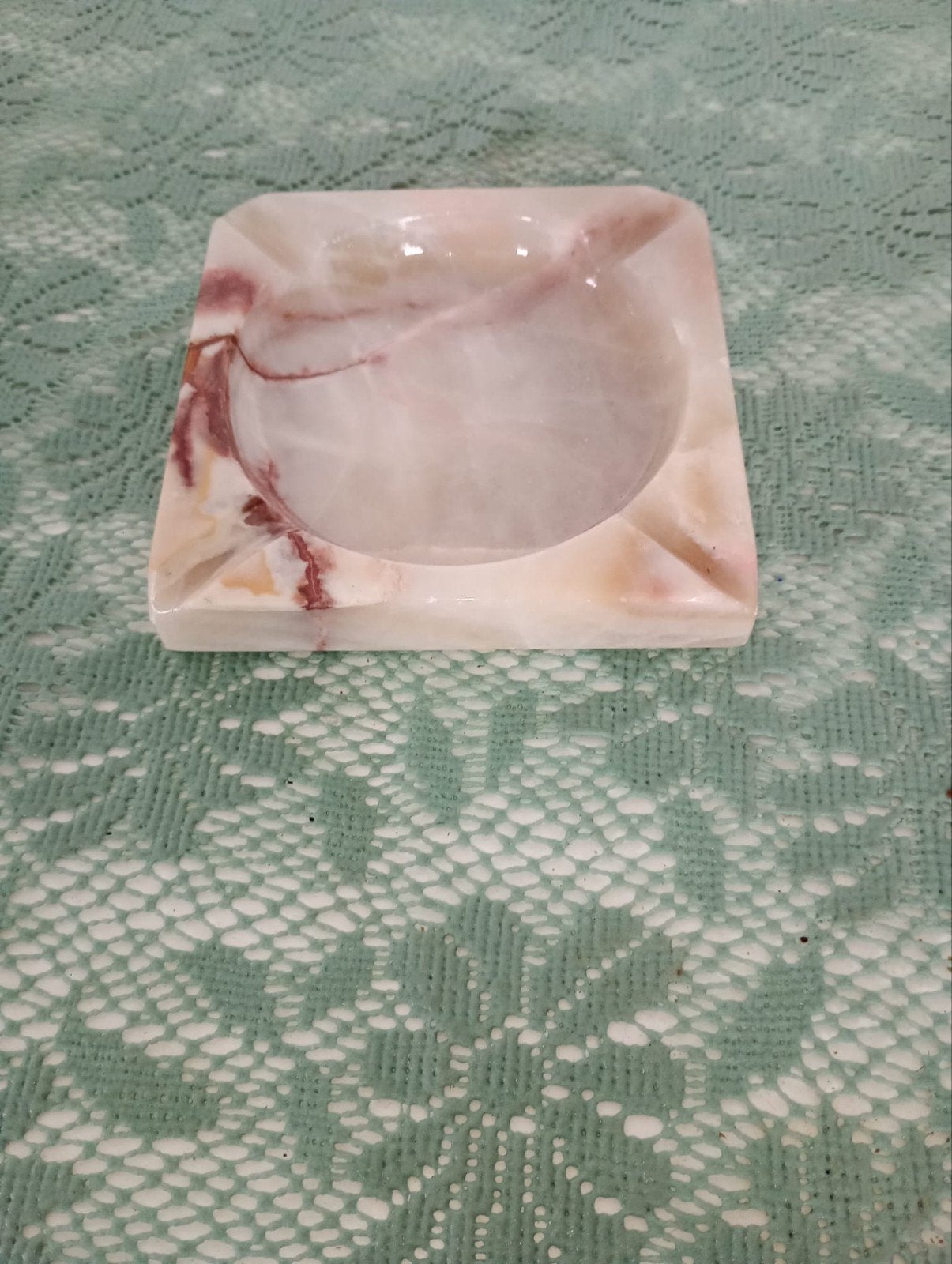 Vintage Onyx Asbak - Marmerlook, Ophalen of Verzenden