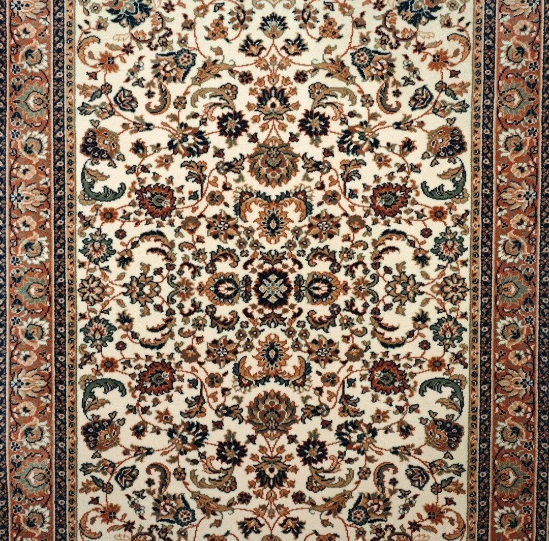 Vintage oosters wol Saphire vloerkleed floral orange 140x202, Klassiek Oosters, vintage, oosters, hype, 100 tot 150 cm, 200 cm of meer
