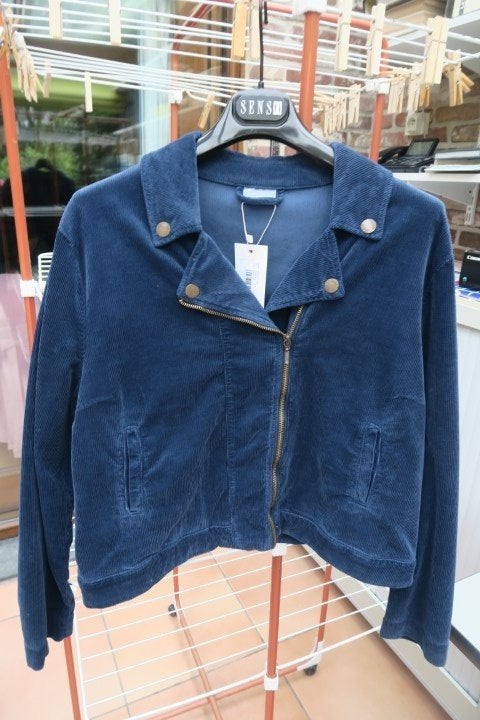Cropped jasje nieuw geribd blauw Senso mt 46, Blauw, Senso, Maat 46/48 (XL) of groter, Nieuw