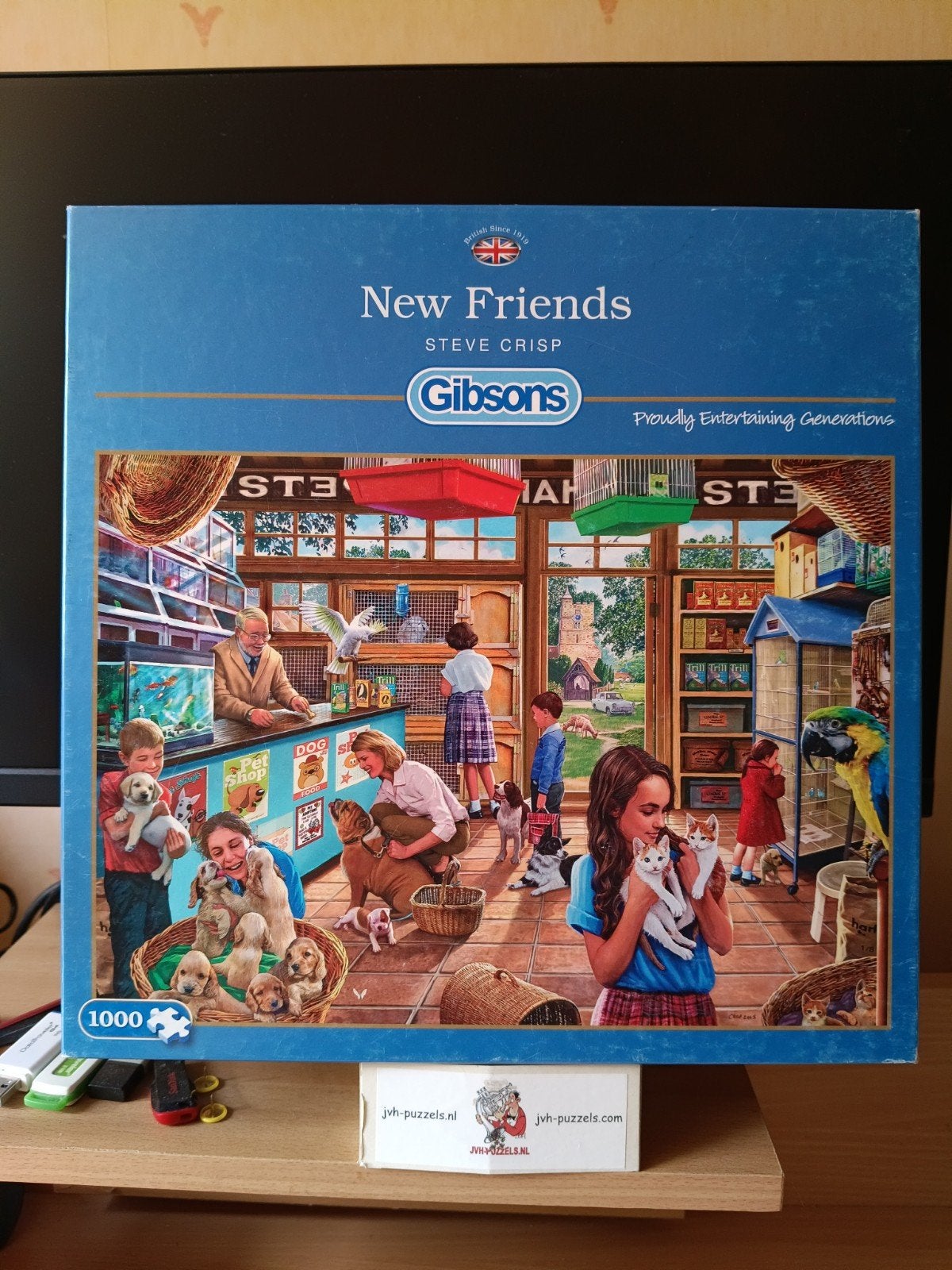 Gibsons New Friends 1000 stukjes, Hobby en Vrije tijd, Denksport en Puzzels, Ophalen of Verzenden, 500 t/m 1500 stukjes, Zo goed als nieuw