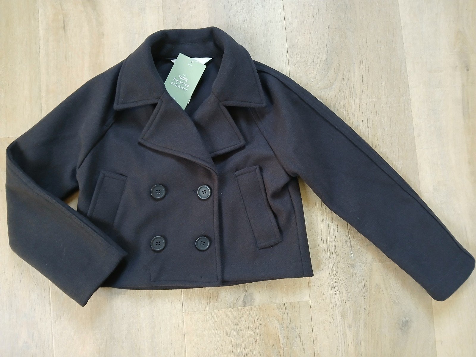 Nieuwe tussenjas meisje, maat 134, H&M, donkergrijs, Meisje, H&M, Nieuw, Ophalen of Verzenden