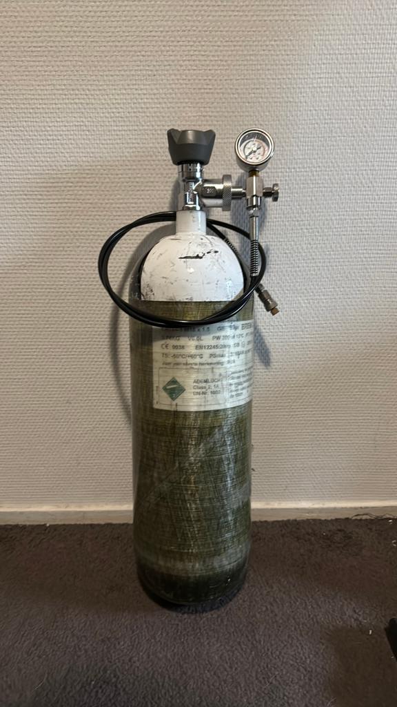 PCP Persluchtfles 6.0L 300 bar, Ophalen of Verzenden, Zo goed als nieuw, Duikfles