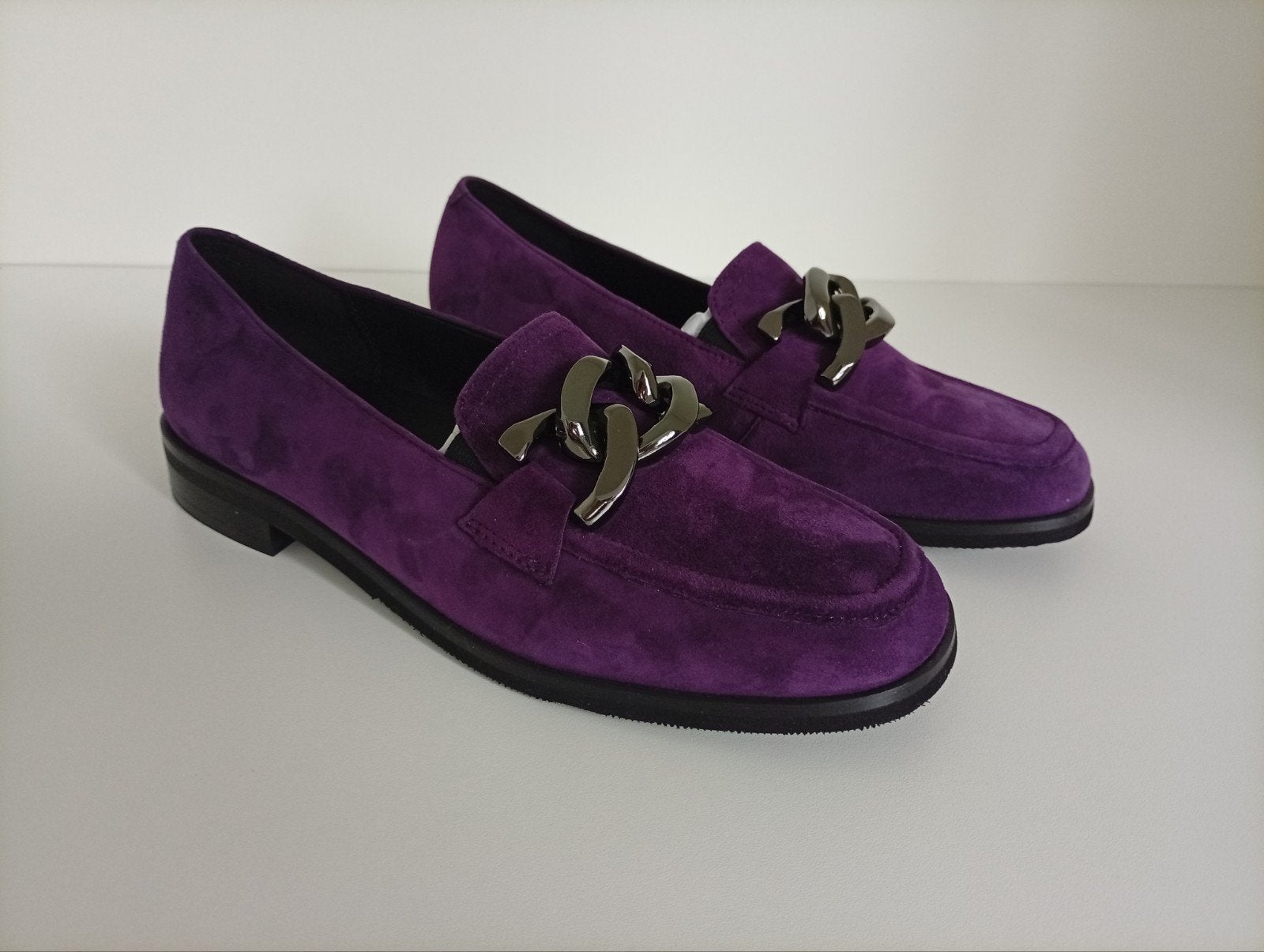 Sioux loafers suède paars/aubergine maat 5,5 G (38,5) nieuw!, Overige kleuren, Sioux, Instappers, Nieuw