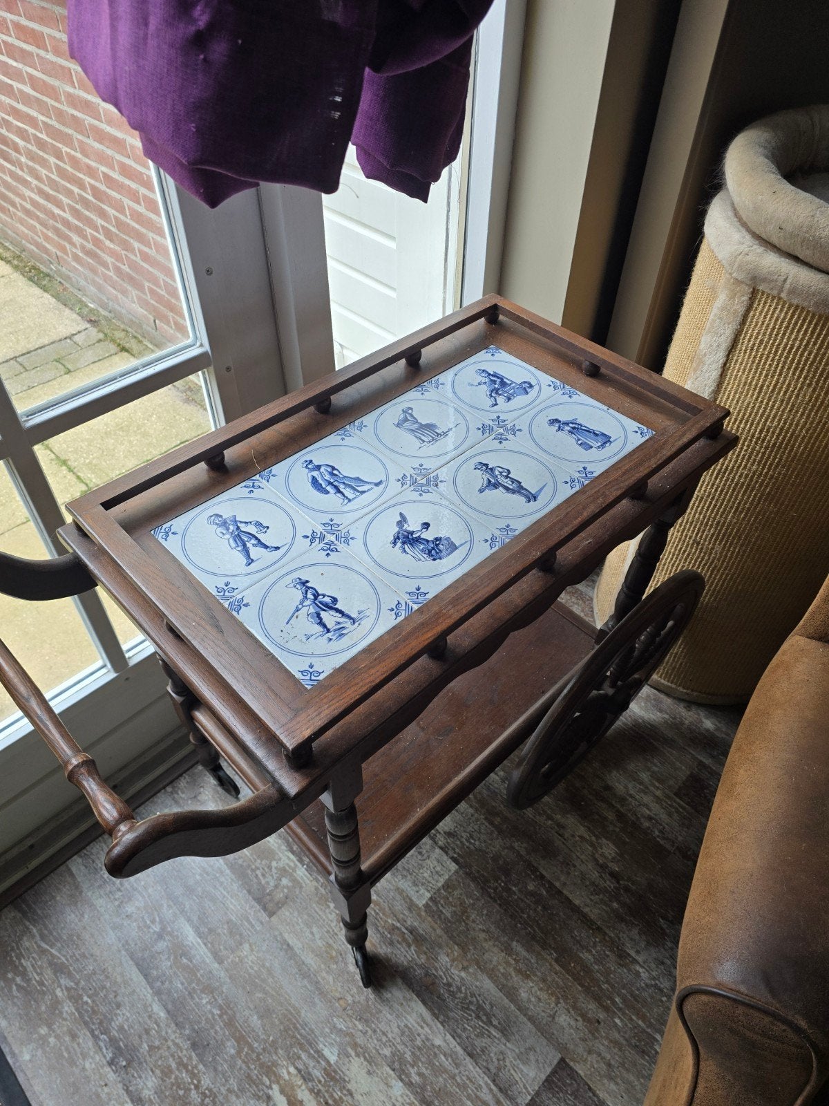 Unieke Delftsblauwe serveerwagen, Ophalen