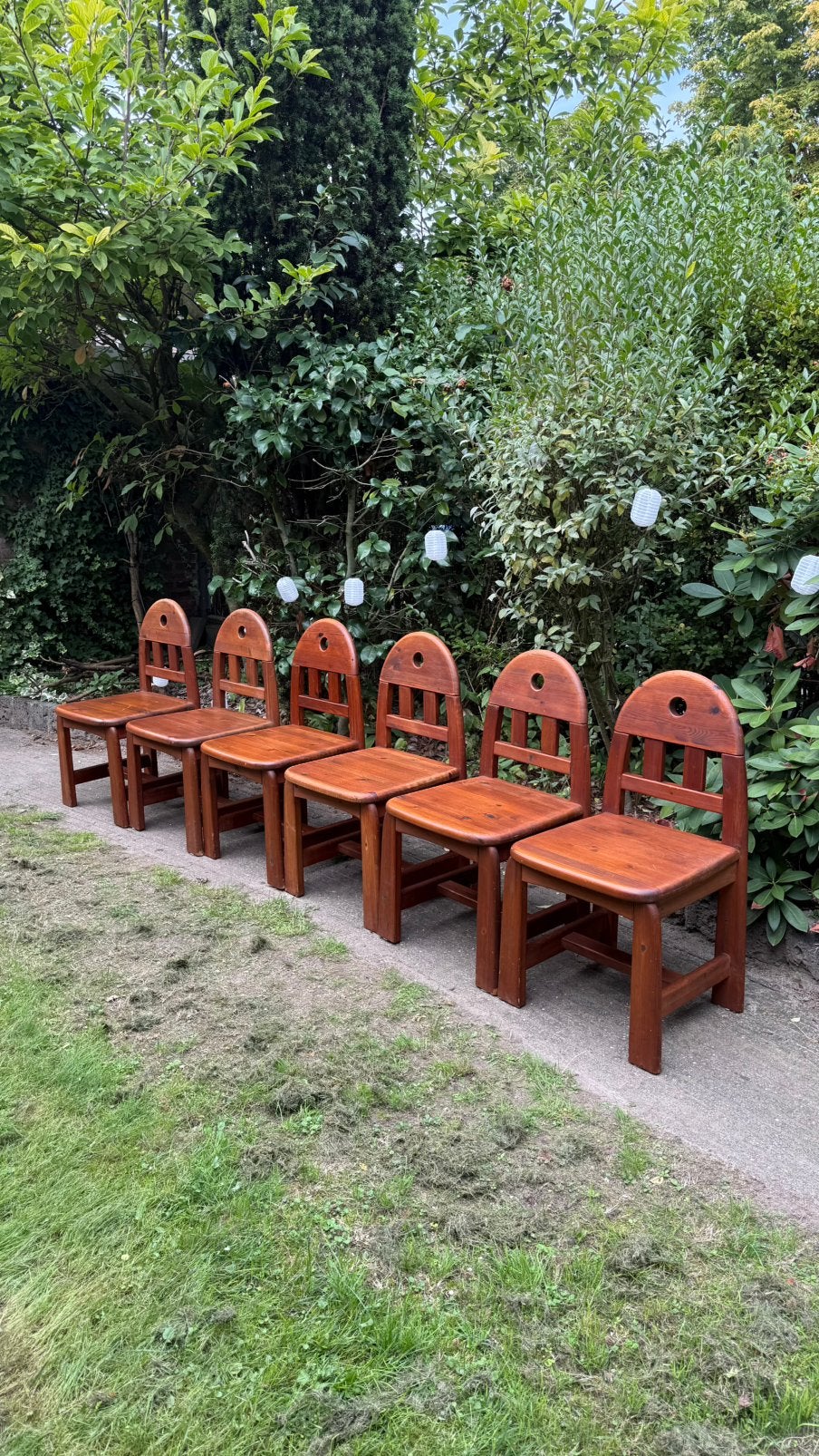 Wasa Möbel brutalistische eetkamerstoelen - set van 6, Ophalen, Gebruikt, Bruin, Brutalistisch
