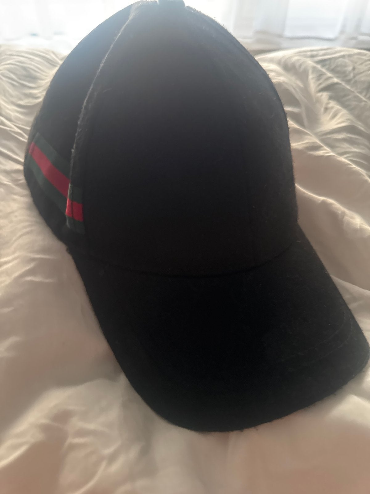 Gucci Pet Zwart met Groen/Rode Streep, Kleding | Heren, Ophalen of Verzenden, Gedragen, One size fits all, Pet