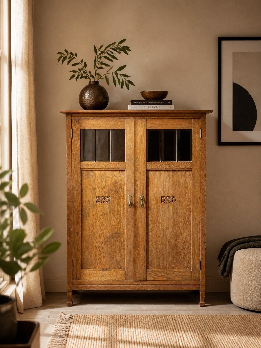 antiek Art Deco kastje boekenkastje, Antiek en Kunst, Ophalen