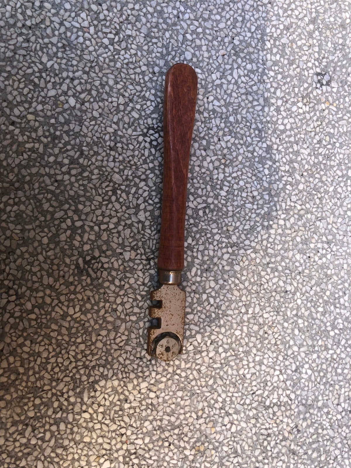 Vintage glassnijder met houten handvat, Ophalen of Verzenden, Gebruikt