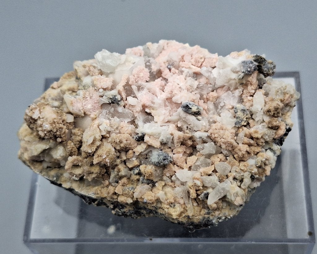 Rhodochrosiet, Kwarts - Madan, Bulgarije, Ophalen of Verzenden, Mineraal