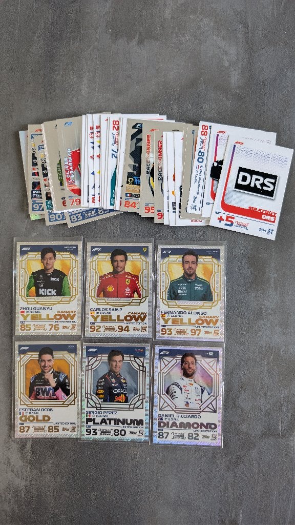 41 Topps Turbo Attax F1 2024 dubbelen + 6 Limited Editions, Ophalen of Verzenden, Nieuw, Plaatje
