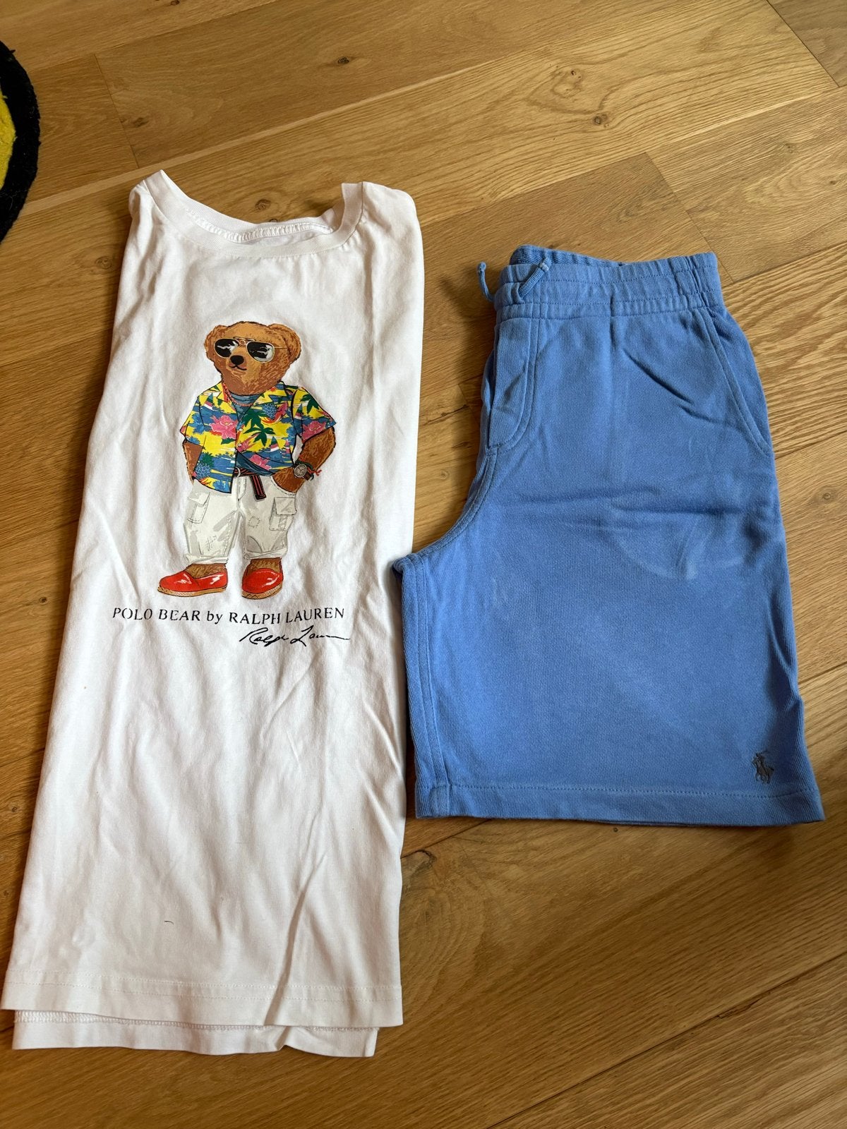 Ralph Lauren Polo Bear T-shirt en korte broek maat 158, Kinderen en Baby's, Ophalen of Verzenden, Gebruikt, Jongen, Setje