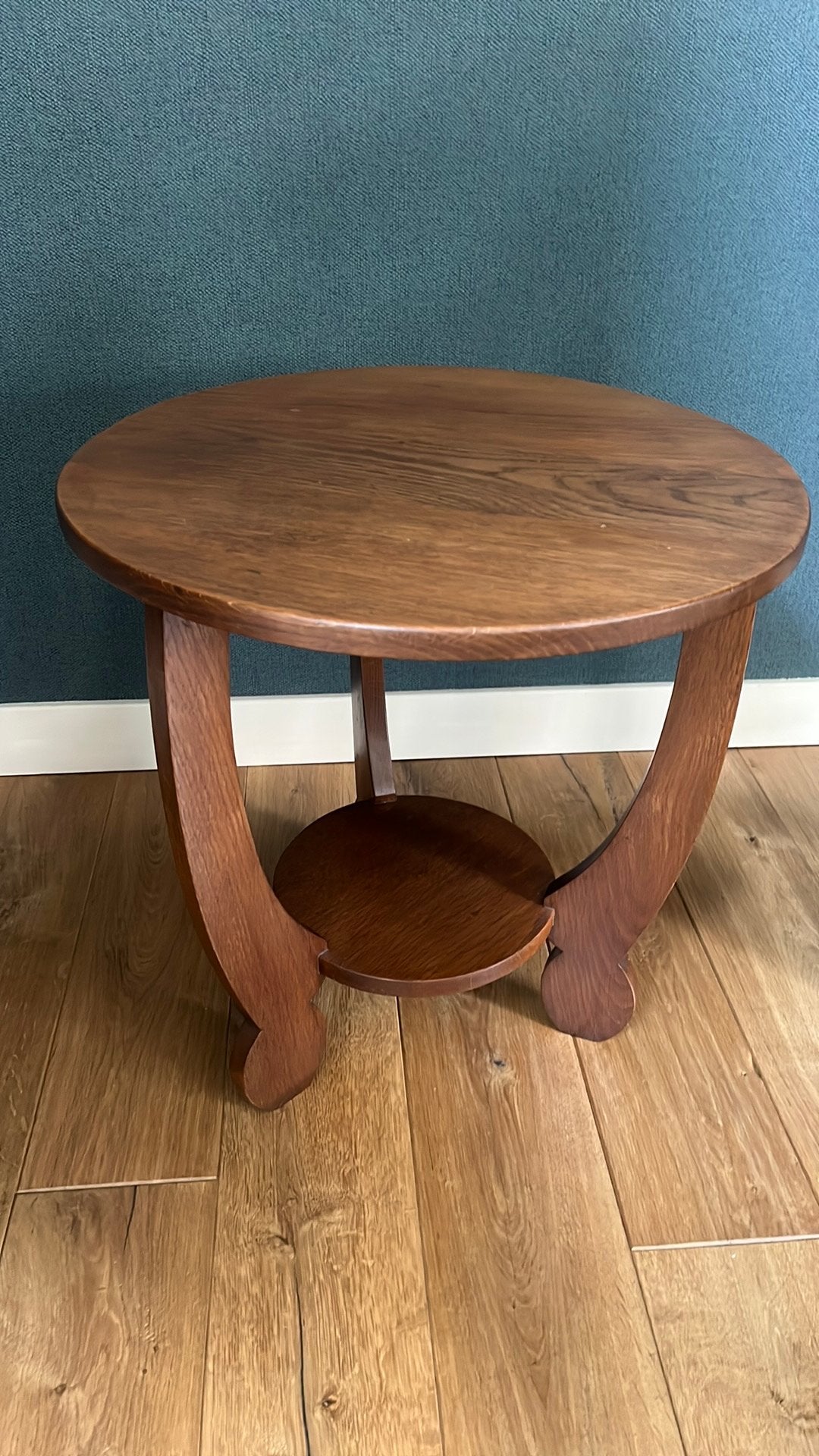 art deco bijzet tafeltje, Minder dan 55 cm, Art deco, Rond, Zo goed als nieuw