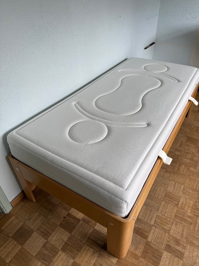 1-persoons Auping bed + matras, Huis en Inrichting, Slaapkamer | Bedden, Ophalen, Gebruikt, 90 cm, 200 cm