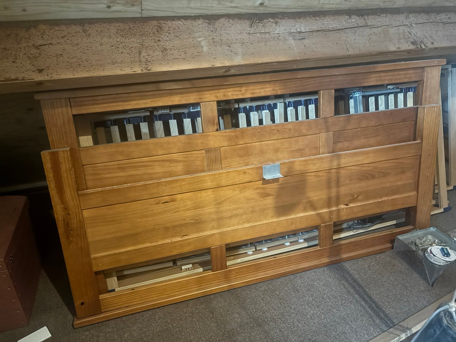 2 persoons bed met electrisch bodems, Ophalen of Verzenden, Tweepersoons, Hout, 90 cm