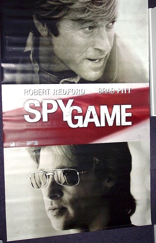 Spy Game (2001) - Originele vinyl banner / filmposter, Verzamelen, Ophalen, Gebruikt, A1 t/m A3, Film en Tv