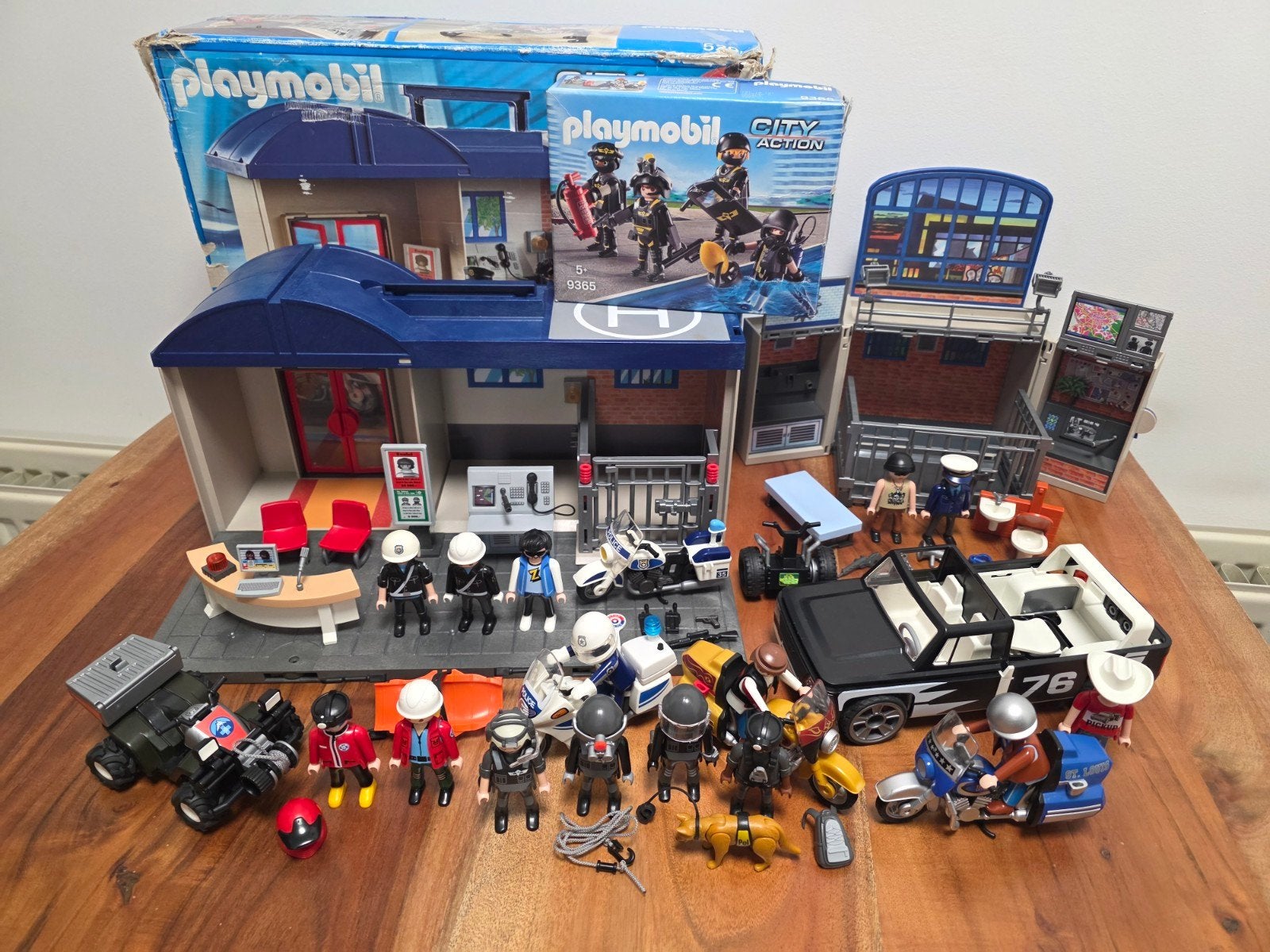 Playmobil 5689 meeneem politiebureau, auto, quad, motor, Ophalen of Verzenden, Zo goed als nieuw