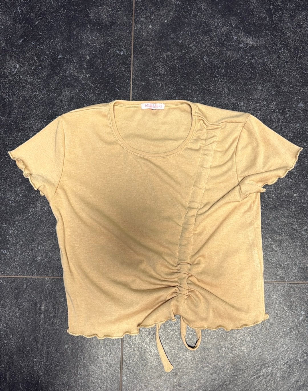 Blissy Blue t-shirt Dames, Ophalen, Beige, Zo goed als nieuw, Korte mouw