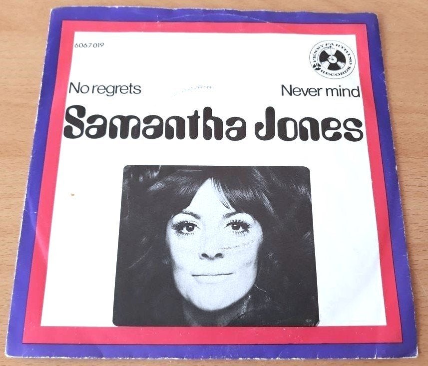 Samantha Jones - No Regrets/ Never Mind - IZGS, 7 inch, Ophalen of Verzenden, Zo goed als nieuw, Pop