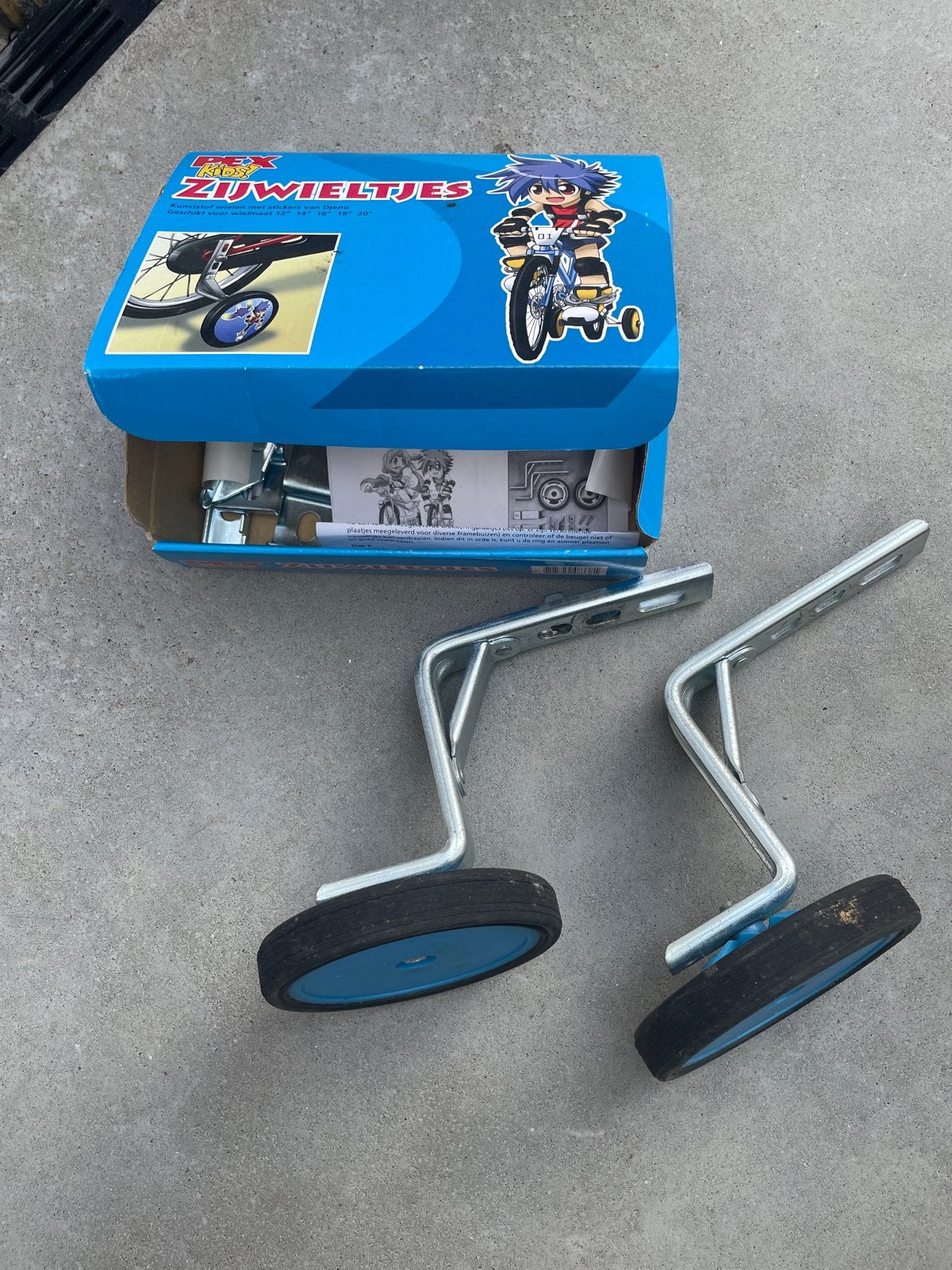 DEX Kids zijwieltjes voor kinderfietsen 12"-20", Ophalen, Nieuw