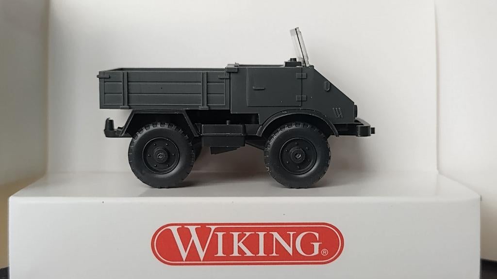 Unimog 411 1;87 H0 Wiking Pol, Wiking, Nieuw, Hijskraan, Tractor of Landbouw, Wiking@wiking.de