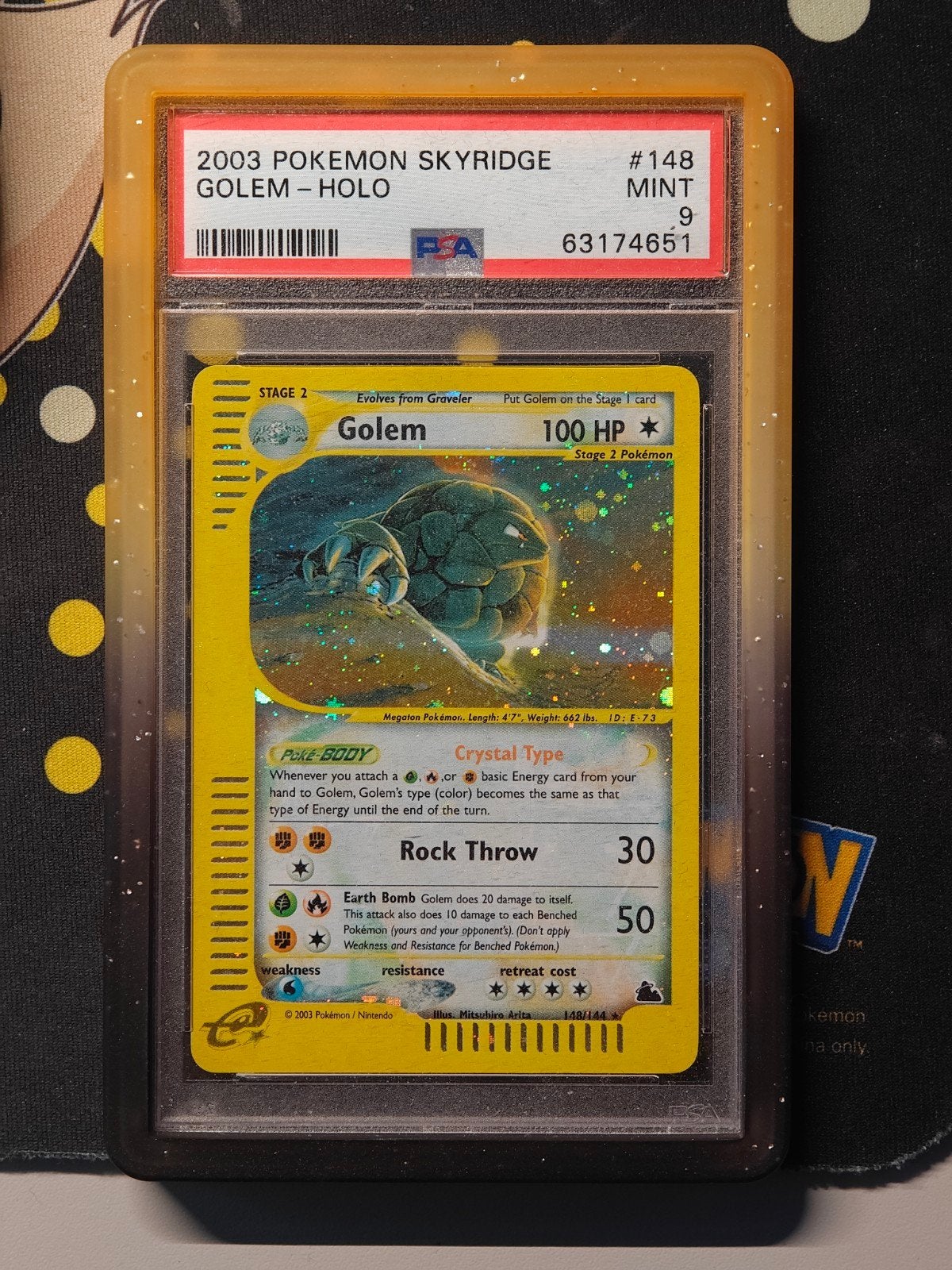 Golem skyridge crystal 148 / 144 PSA 9 slab, Ophalen