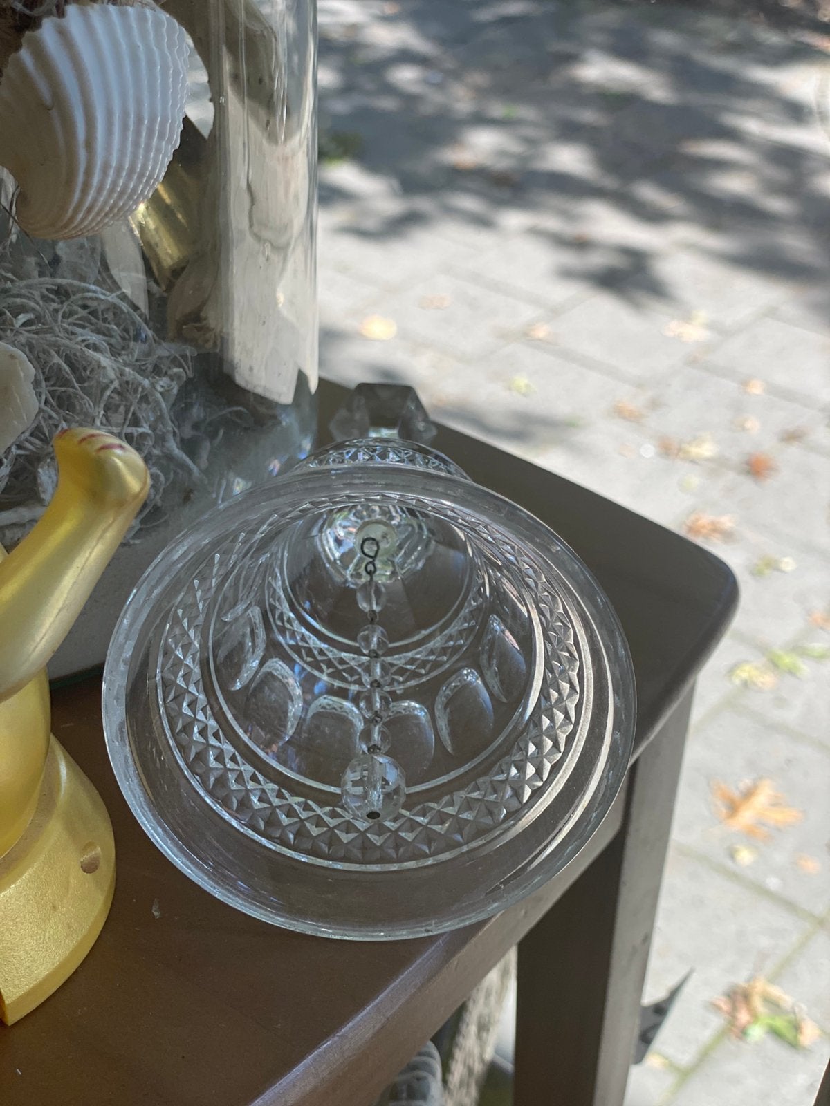 Prachtige oude glas bel, Ophalen of Verzenden
