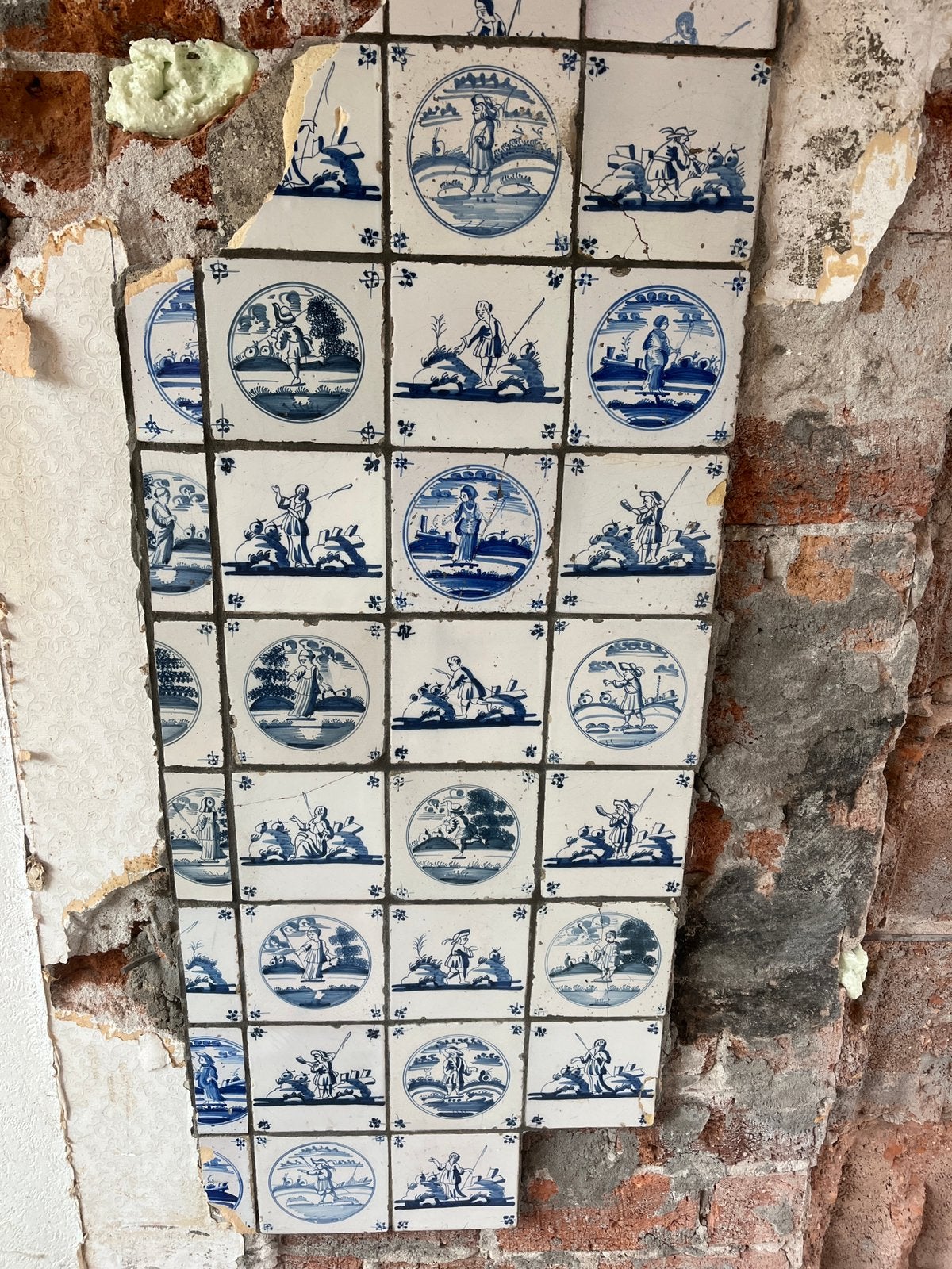 Wandtegels delfsblauw, Antiek en Kunst, Ophalen