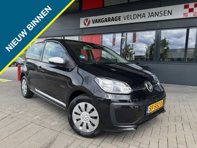 Volkswagen up! 1.0 BMT MOVE UP! 5-DRS. + AIRCO (58.000 KM!), Stof, Gebruikt, Zwart, Origineel Nederlands