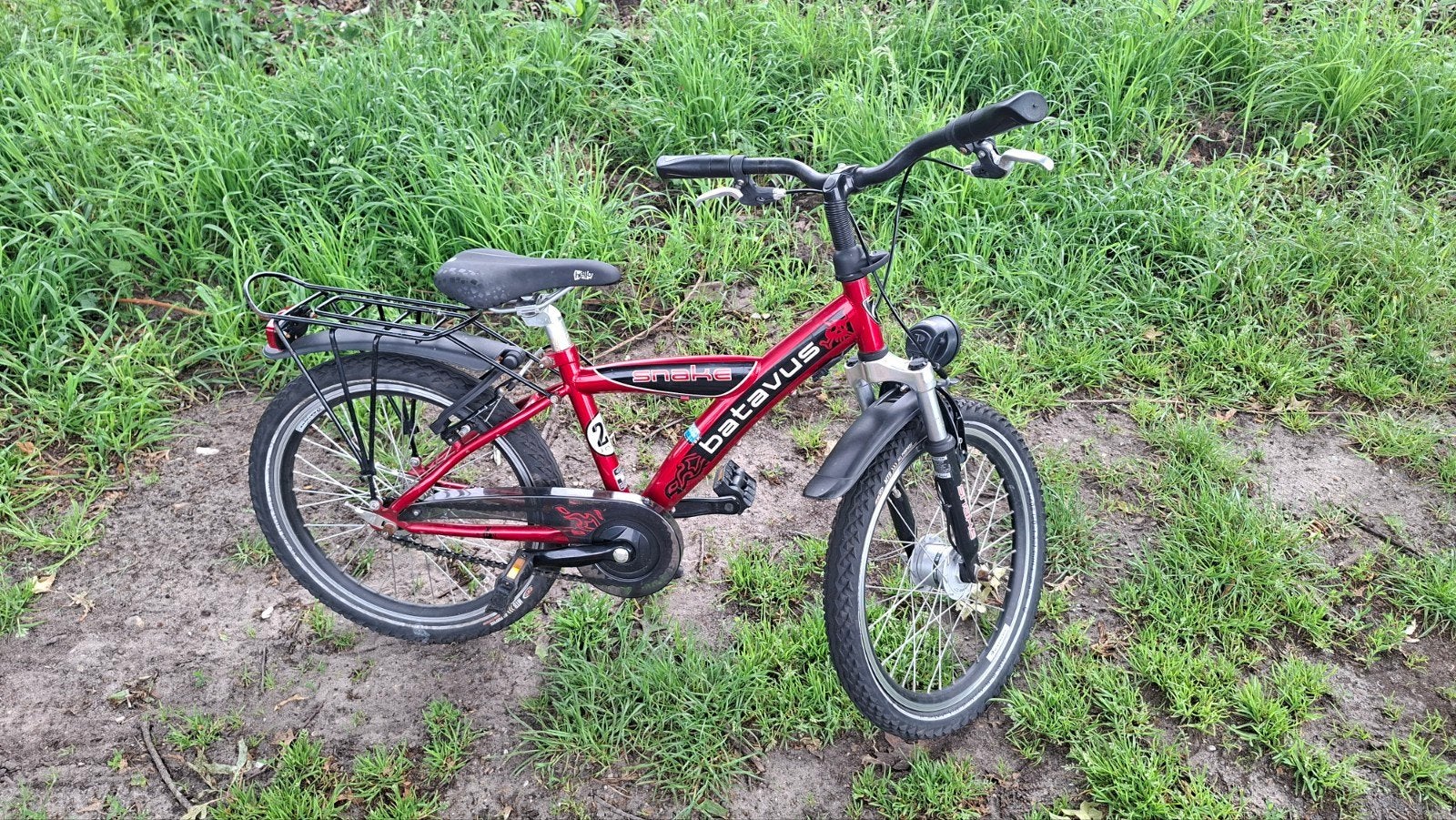Stoere rode Batavus Snake 20 inch jongensfiets, Ophalen, Terugtraprem, Gebruikt, Batavus