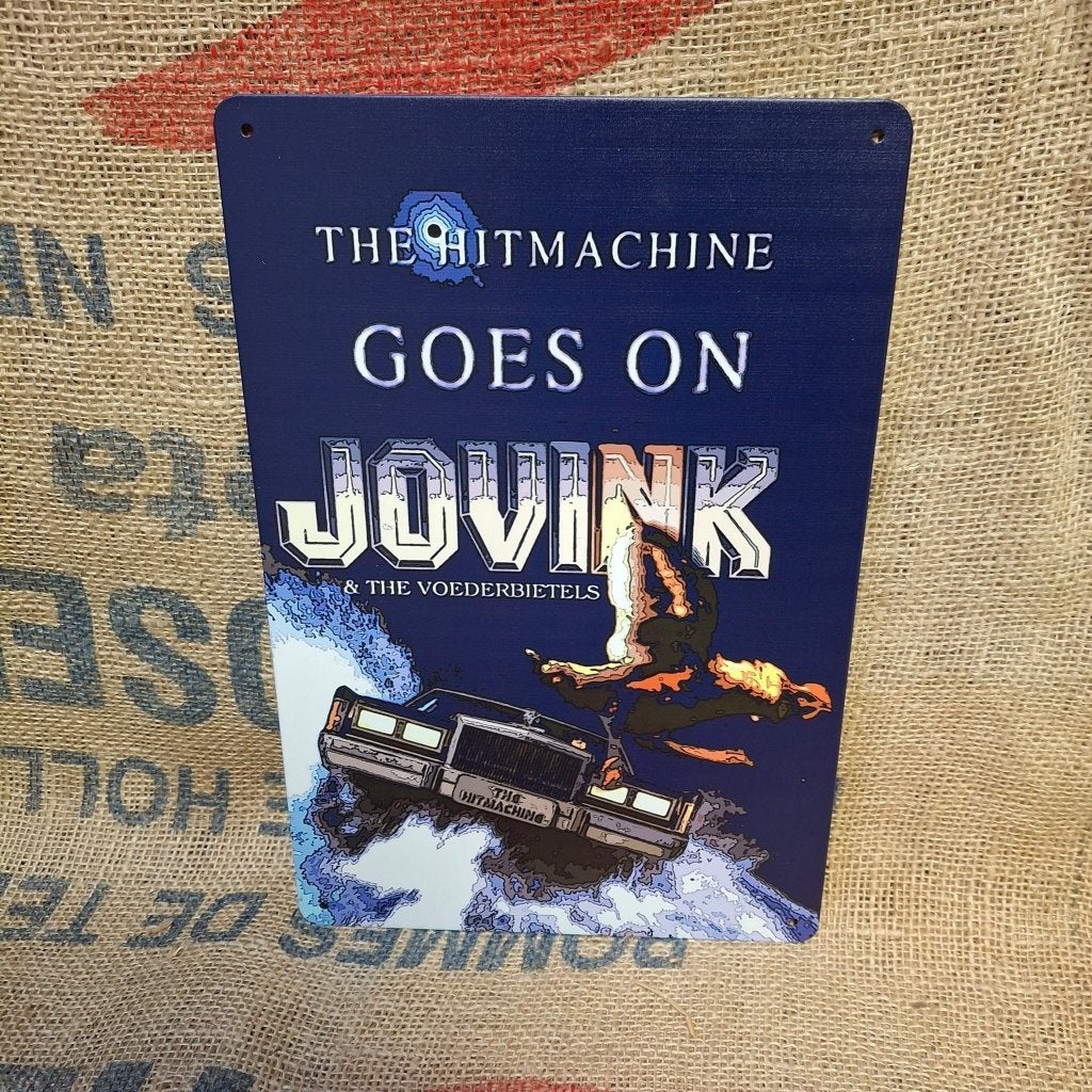 Jovink the Hitmachine goes on - Metalen wandbord, Metaal, 30 cm, 20 cm, Meerkleurig